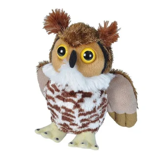 Wild Republic Hug'Ems*Great Horned Owl Stuffed Animal - 7"