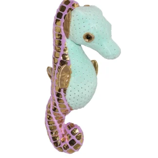 Wild Republic Foilkins*Green Seahorse Stuffed Animal - 12"