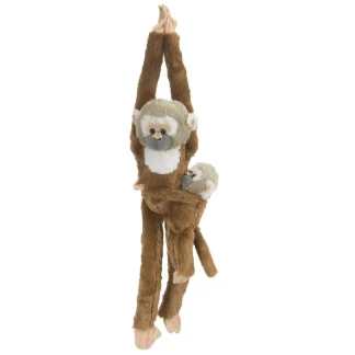 Wild Republic Hanging Monkeys*Hanging Squirrel Monkey with Baby Stuffed Animal - 20"