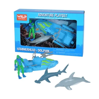 Wild Republic Action Vehicle Playset*Junior Adventure Playset - Shark and Dolphin