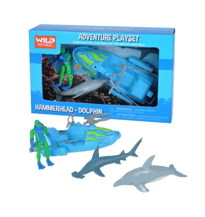 Wild Republic Action Vehicle Playset*Junior Adventure Playset - Shark and Dolphin