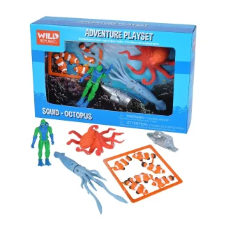 Wild Republic Action Vehicle Playset*Junior Adventure Playset - Squid and Octopus