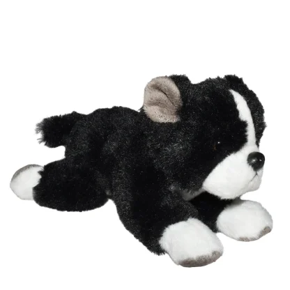 Wild Republic Pocketkins*Laying Boston Terrier Dog Stuffed Animal - 6"