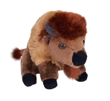 Wild Republic Pocketkins Eco*Pocketkins Eco Bison Stuffed Animal - 5"