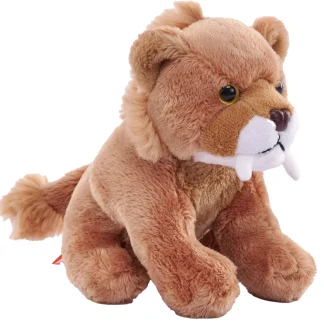 Wild Republic Pocketkins Eco*Pocketkins Eco Smilodon Stuffed Animal - 5"