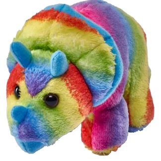 Wild Republic Pocketkins Eco*Rainbow Pocketkins Eco Triceratops Stuffed Animal - 5"