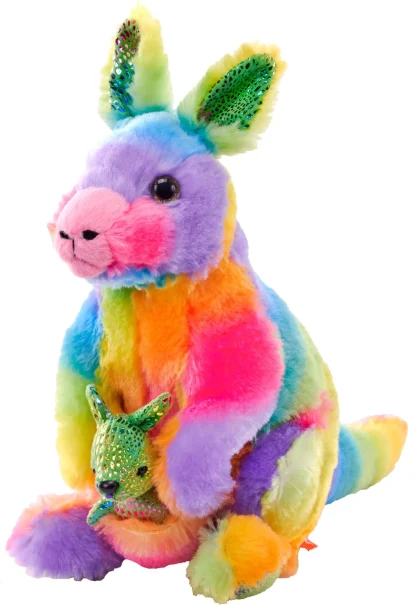 Wild Republic Rainbowkins*Rainbowkins Kangaroo Stuffed Animal - 12"