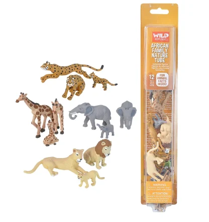 Wild Republic Nature Tube*Tube of African Wildlife Family Figurines