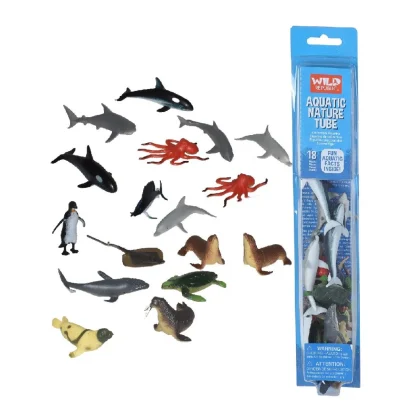 Wild Republic Nature Tube*Tube of Aquatic Figurines with Playmat