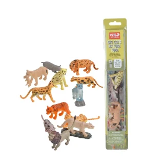 Wild Republic Nature Tube*Tube of Big Cat Figurines with Playmat