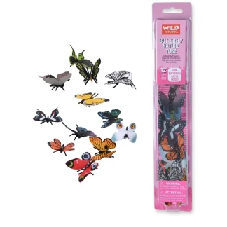 Wild Republic Nature Tube*Tube of Butterfly Figurines with Playmat