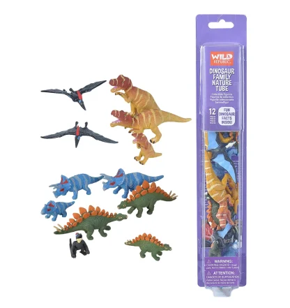 Wild Republic Nature Tube*Tube of Dinosaur Family Figurines