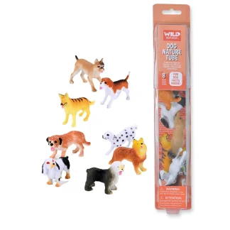 Wild Republic Nature Tube*Tube of Dog Figurines with Playmat