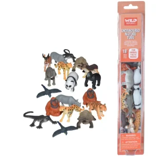 Wild Republic Nature Tube*Tube of Endangered Species Figurines with Playmat