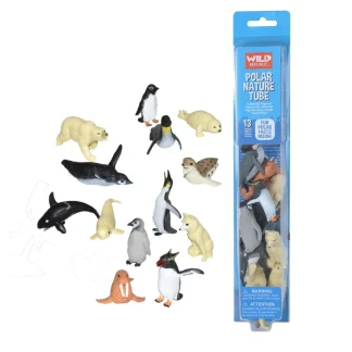 Wild Republic Nature Tube*Tube of Polar Figurines with Playmat