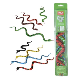 Wild Republic Nature Tube*Tube of Snake Figurines with Playmat