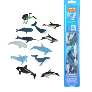 Wild Republic Nature Tube*Tube of Whale and Dolphin Figurines